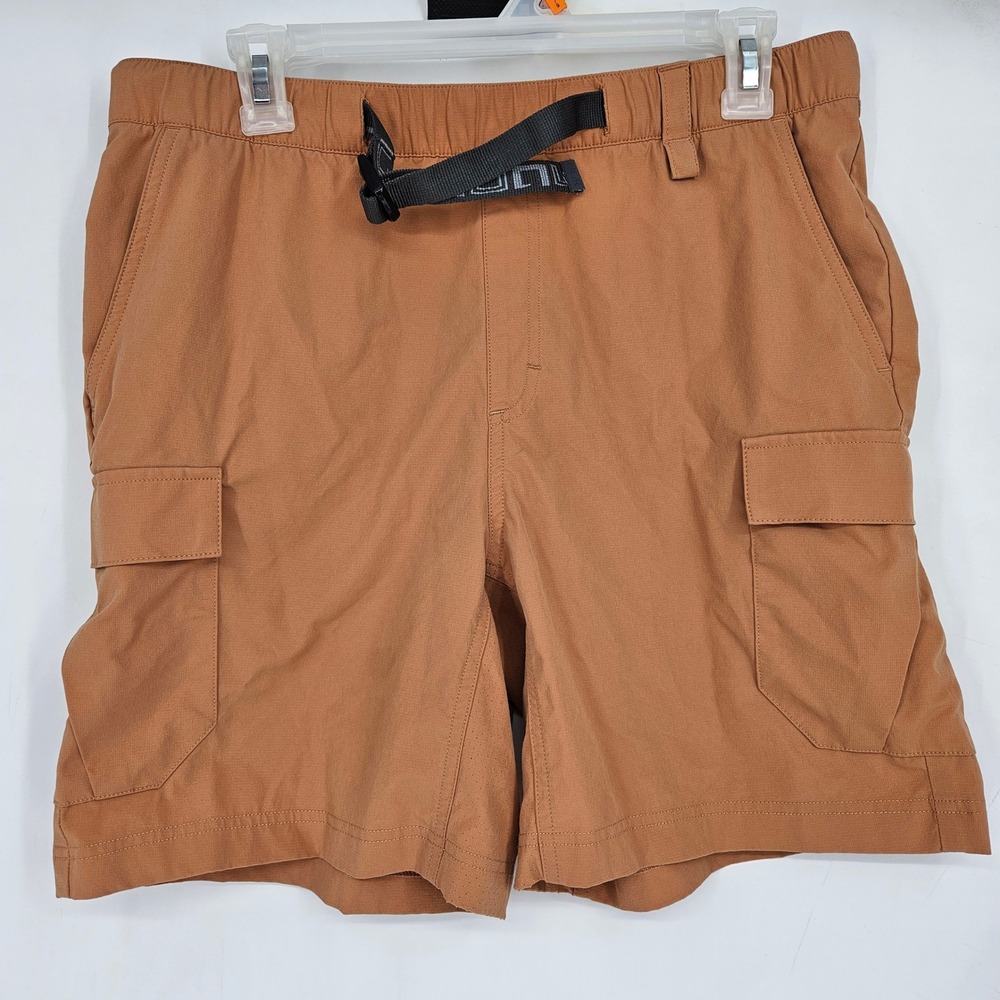 Huk Fishing Shorts Mens Medium‎ Orange Cargos Creekbed Outdoor Performance